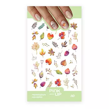 Наклейки для ногтей PINK UP DECOR 3D переводные тон 804