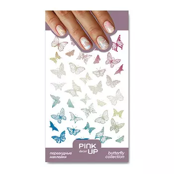 Наклейки для ногтей PINK UP DECOR BUTTERFLY переводные тон 856