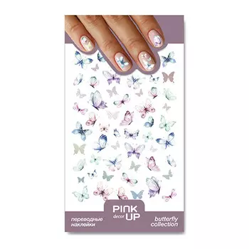 Наклейки для ногтей PINK UP DECOR BUTTERFLY переводные тон 858