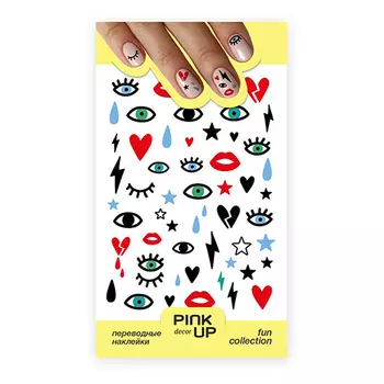 Наклейки для ногтей PINK UP DECOR FUN переводные тон 635