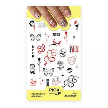 Наклейки для ногтей PINK UP DECOR FUN переводные тон 678