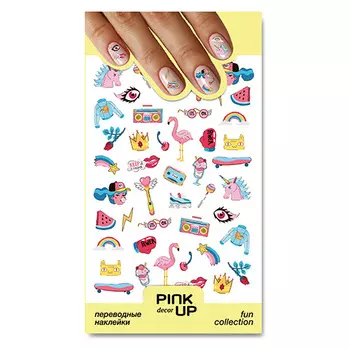 Наклейки для ногтей PINK UP DECOR FUN переводные тон 863