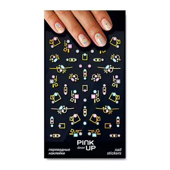 Наклейки для ногтей PINK UP DECOR NAIL STICKERS переводные тон 886