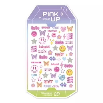Наклейки для ногтей PINK UP DECOR SPRING COLLECTION 2D переводные тон 118