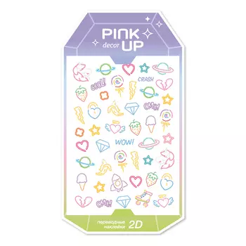 Наклейки для ногтей PINK UP DECOR SPRING COLLECTION 2D переводные тон 121