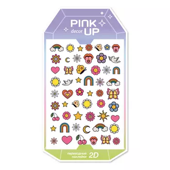 Наклейки для ногтей PINK UP DECOR SPRING COLLECTION 2D переводные тон 124