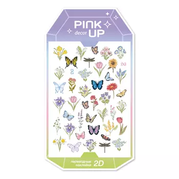 Наклейки для ногтей PINK UP DECOR SPRING COLLECTION 2D переводные тон 125