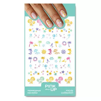 Наклейки для ногтей PINK UP DECOR VACAY переводные тон 02