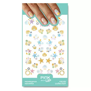 Наклейки для ногтей PINK UP DECOR VACAY переводные тон 03