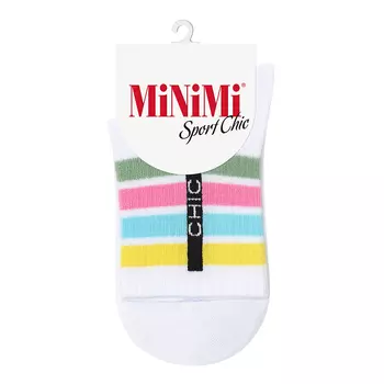 Носки женские MINIMI MINI SPORT CHIC полосы Bianco 39-41