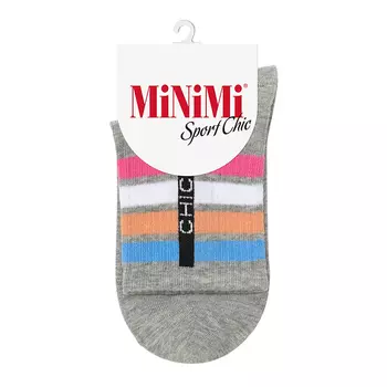 Носки женские MINIMI MINI SPORT CHIC полосы Grigio Melange 39-41