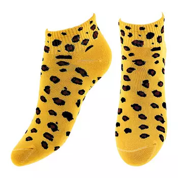 Носки женские SOCKS LEOPARD yellow р-р единый