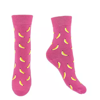 Носки женские SOCKS pink with bananas