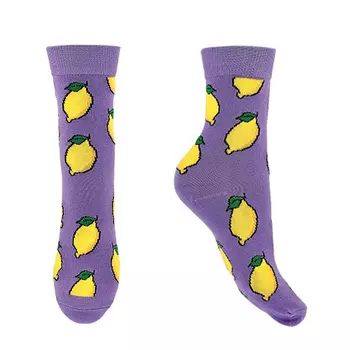 Носки женские SOCKS violet with lemon