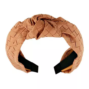 Ободок LADY PINK LEATHER wide