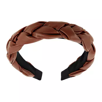 Ободок LADY PINK LEATHER wide