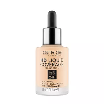 Основа тональная для лица CATRICE HD LIQUID COVERAGE тон 002 porcelain beige фарфоровый бежевый