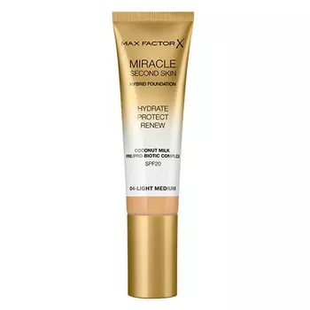 Основа тональная для лица MAX FACTOR MIRACLE TOUCH SECOND SKIN тон 04 light medium