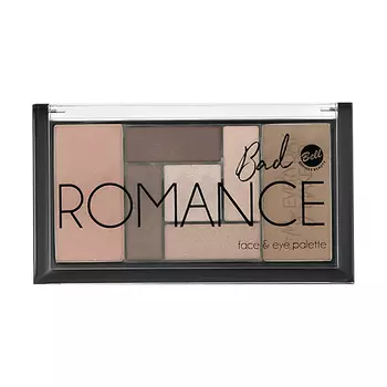 Палетка для макияжа лица и глаз BELL BAD ROMANCE FACE & EYE PALETTE тон 01 хайлайтер, румяна, скульптор и тени для век