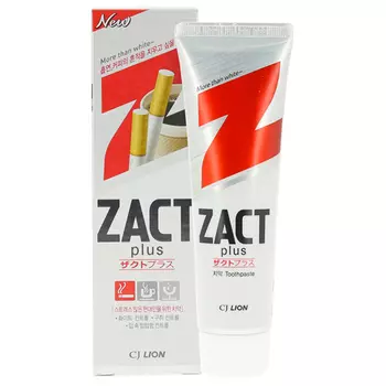 Паста зубная LION ZACT PLUS Отбеливающая для курящих 150 г