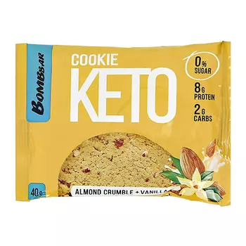 Печенье неглазированное BOMBBAR KETO со вкусом миндального крамбла с ванилью 40 г