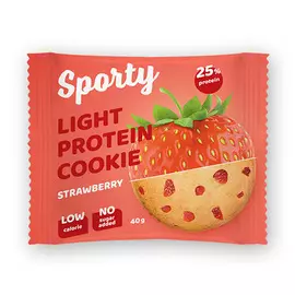 Печенье неглазированное SPORTY PROTEIN Клубника 40 г
