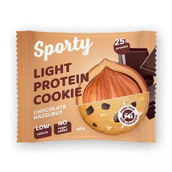 Печенье неглазированное SPORTY PROTEIN Шоколад-фундук 40 г