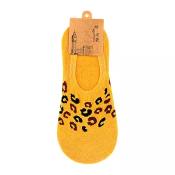 Подследники женские SOCKS LEOPARD yellow р-р единый