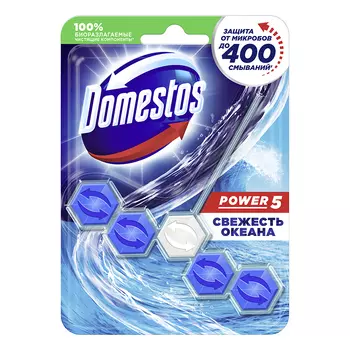 Подвеска для унитаза DOMESTOS Свежесть океана 55 гр