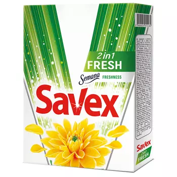 Порошок стиральный SAVEX 2 в 1 Свежесть 300 гр