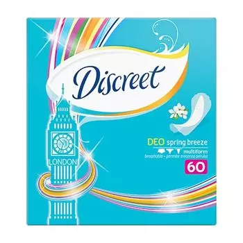 Прокладки ежедневные DISCREET DEO Spring breeze 60 шт