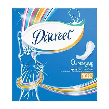 Прокладки ежедневные DISCREET No Perfume 100 шт