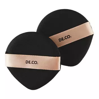 Пуховки-кушон для макияжа DECO. каплевидные 2 шт