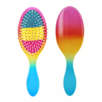 Расческа для волос LADY PINK массажная радужная