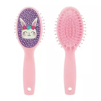 Расческа для волос MISS PINKY со стразами розовая