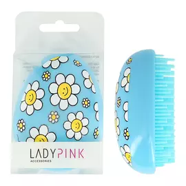 Расческа для волос распутывающая LADY PINK с принтом ромашка