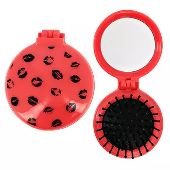 Расческа для волос с зеркалом LADY PINK