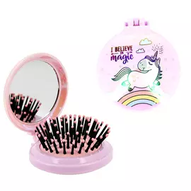 Расческа для волос с зеркалом MISS PINKY