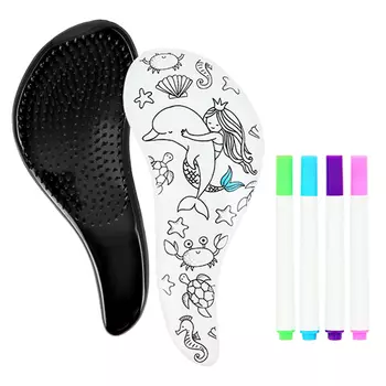 Расческа-раскраска MISS PINKY распутывающая овальная