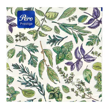 Салфетки бумажные PERO PRESTIGE трехслойные Прованские травы 20 шт
