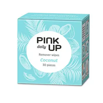 Салфетки для снятия лака и гель-лака PINK UP DAILY Кокос 30 шт