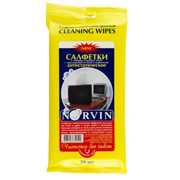 Салфетки со специальной пропиткой NORVIN антистатические 20 шт