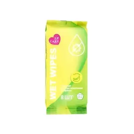 Салфетки влажные LP CARE антибактериальные с бананом 8 шт