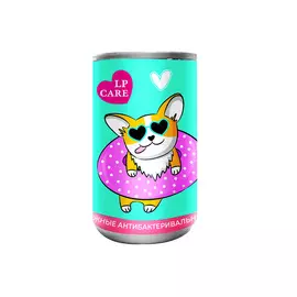 Салфетки влажные LP CARE Корги антибактериальные в банке 30 шт