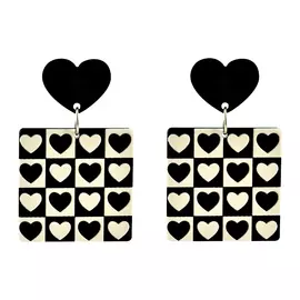 Серьги LADY PINK BLACK AND WHITE