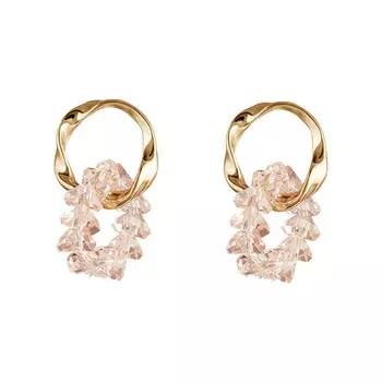 Серьги LADY PINK CRYSTAL