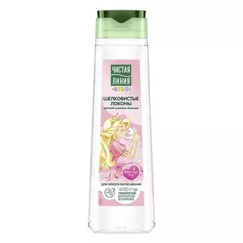 Шампунь-бальзам для волос детский ЧИСТАЯ ЛИНИЯ KIDS для легкого расчесывания 1+ 400 мл