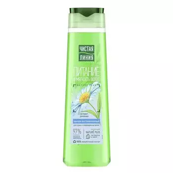 Шампунь для волос ЧИСТАЯ ЛИНИЯ ФИТОТЕРАПИЯ с экстрактом ромашки восстанавливающий 400 мл
