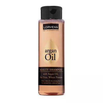 Шампунь для волос LORVENN питающий и увлажняющий с аргановым маслом 300 мл