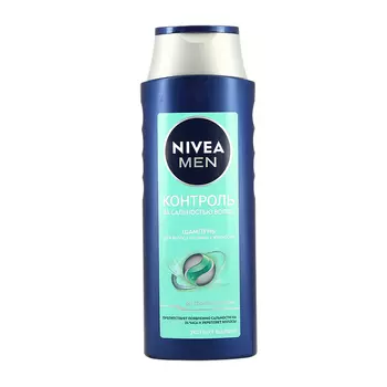 Шампунь для волос NIVEA MEN КОНТРОЛЬ ЗА САЛЬНОСТЬЮ ВОЛОС мужской для волос, склонных к жирности 400 мл